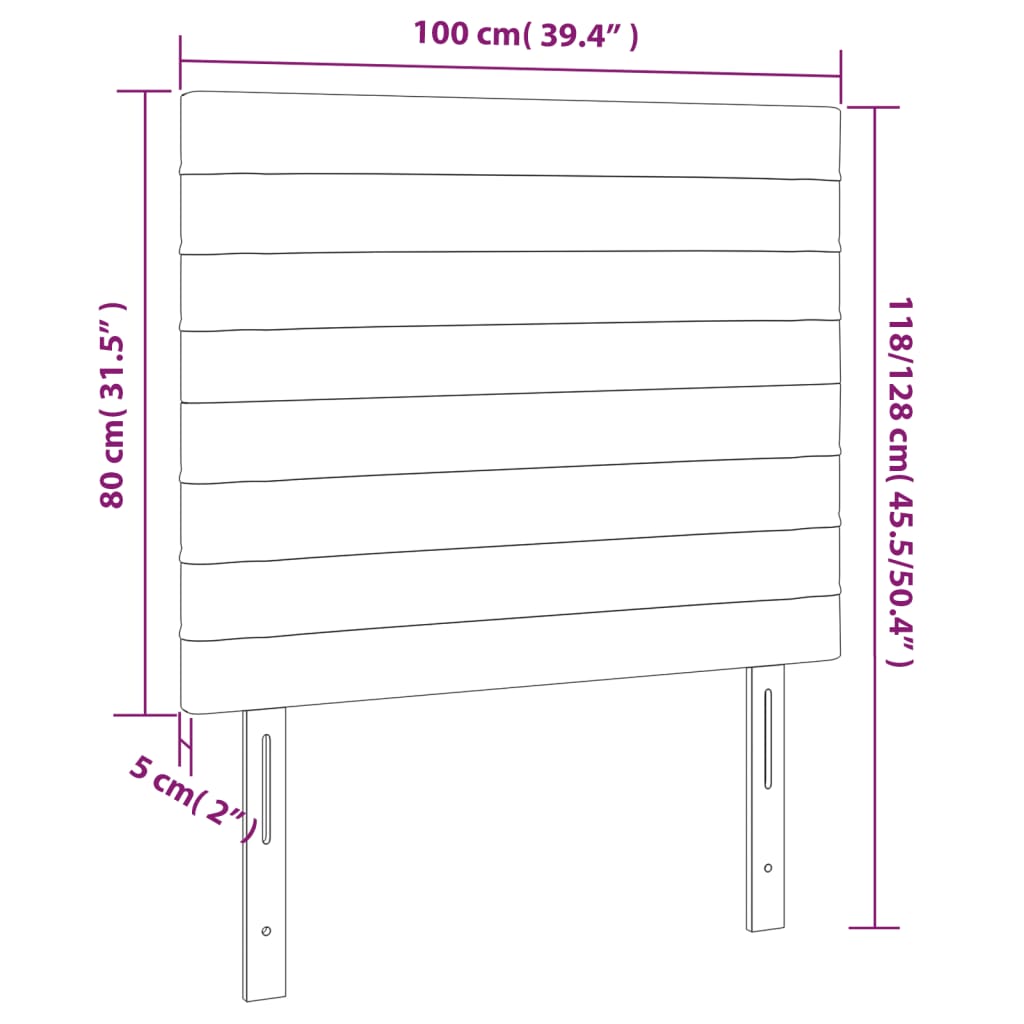 vidaXL voodipeatsid 2 tk, roosa, 100x5x78/88 cm, samet