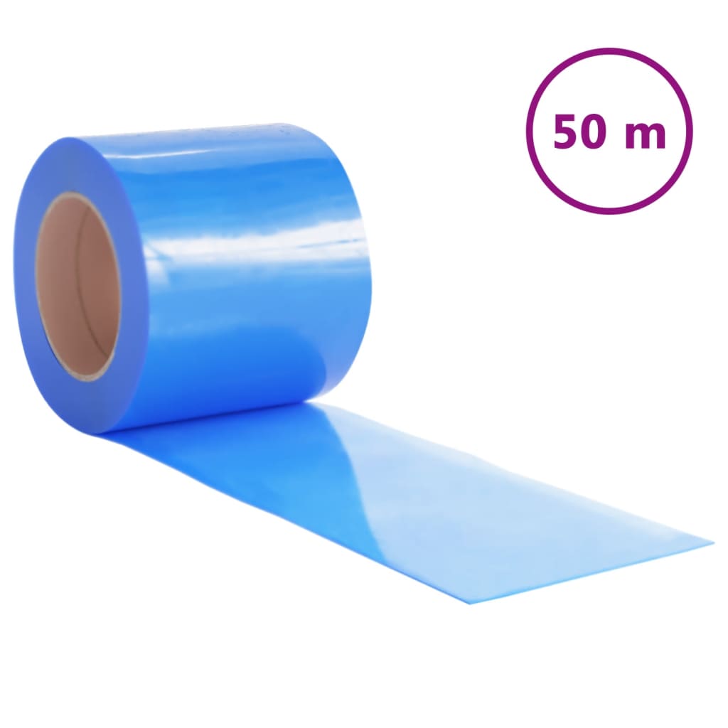 vidaXL uksekardin, sinine, 200 mm x 1,6 mm 50 m, PVC