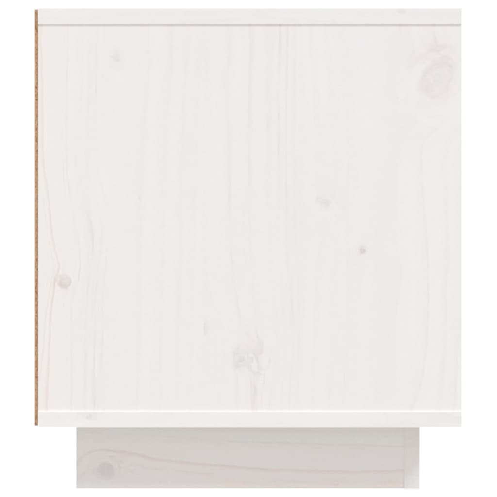 vidaXL telerikapp, valge, 110 x 35 x 40,5 cm, männipuit