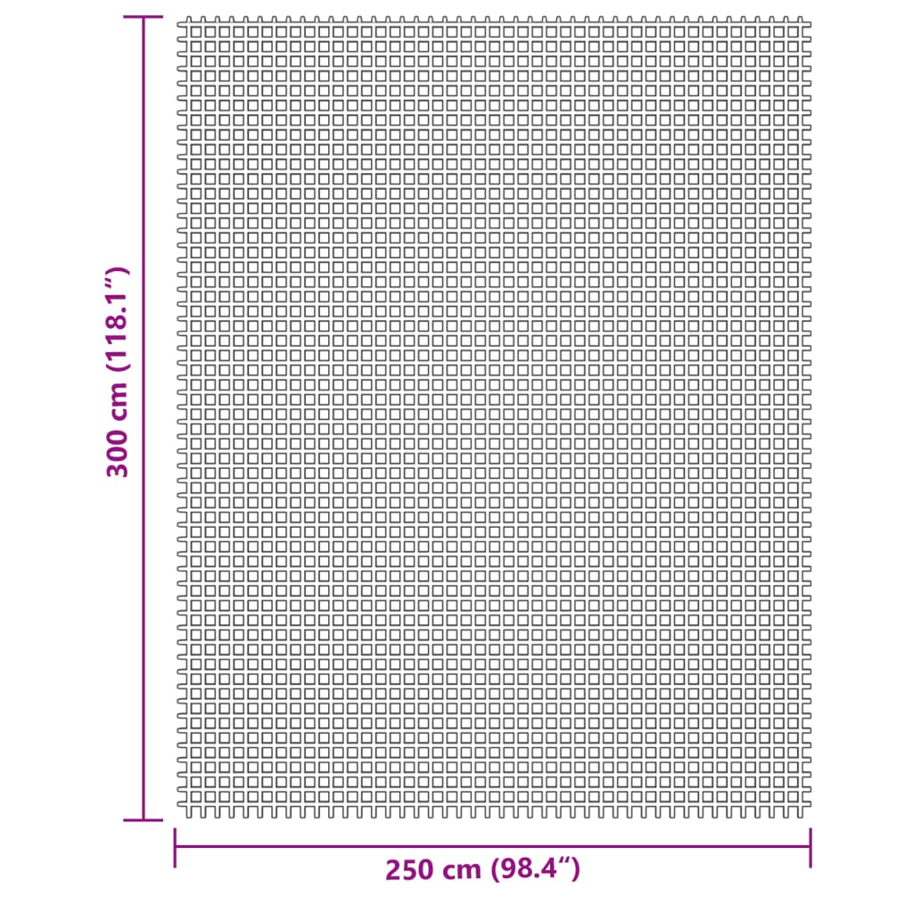 vidaXL matka põrandavaip, kreemjas, 3x2,5 m