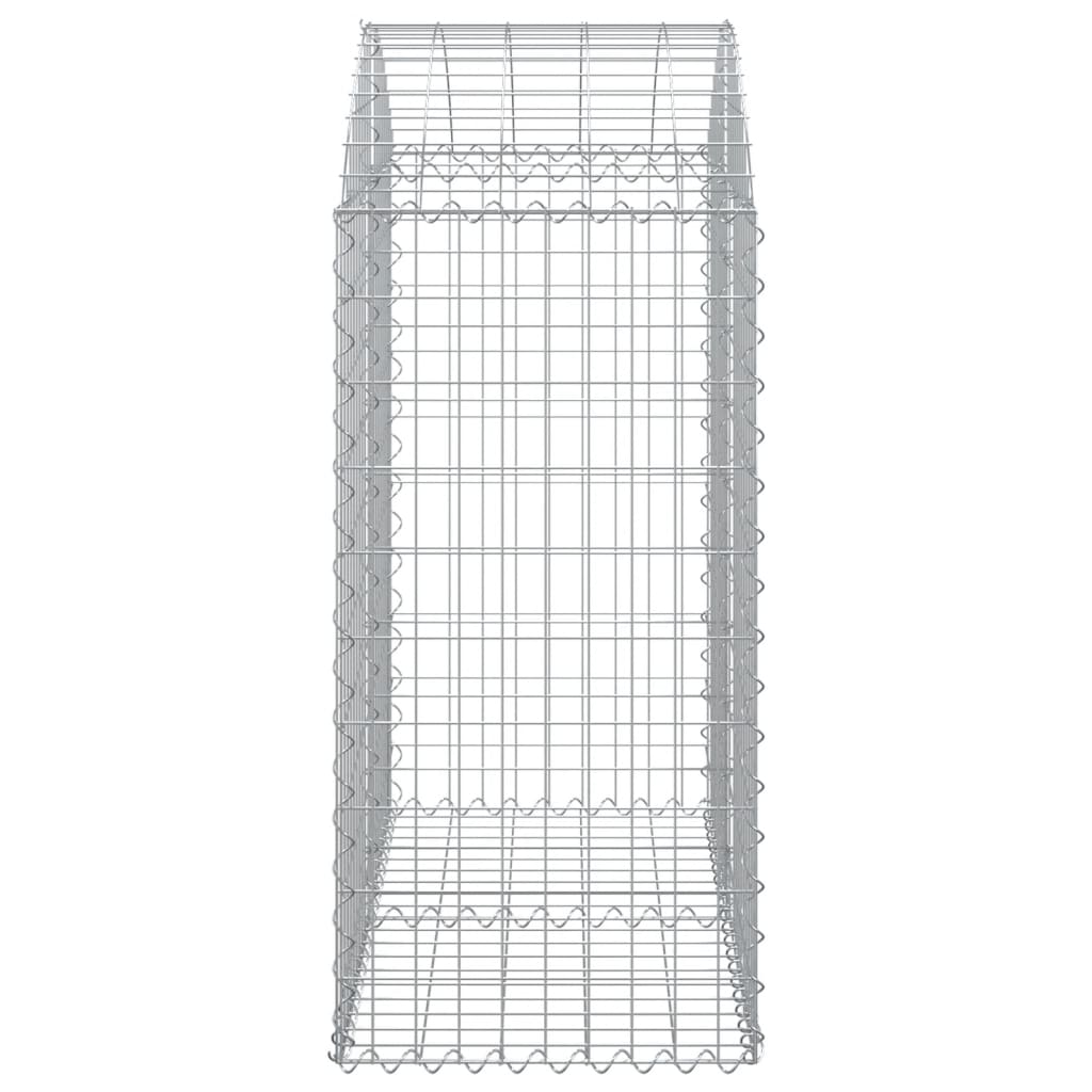 vidaXL kaarekujuline gabioonkorv, 100x50x100/120 cm, tsingitud raud