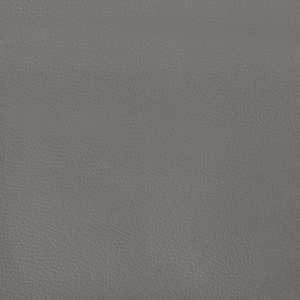 vidaXL voodipeats servadega, hall, 103x23x118/128 cm, kunstnahk