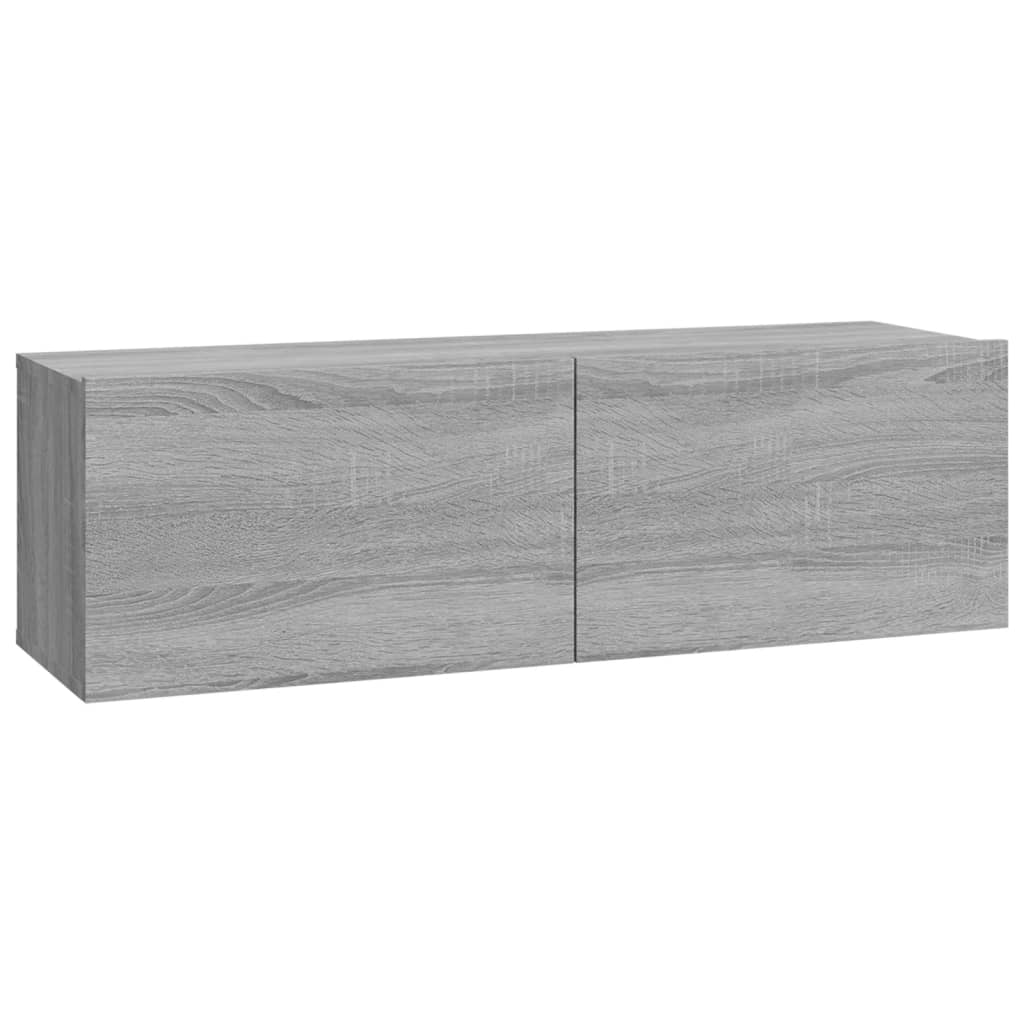 vidaXL teleri seinakapid 2 tk, hall Sonoma, 100x30x30 cm, tehispuit