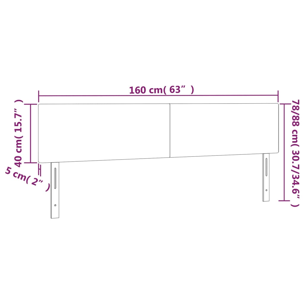 vidaXL LED-voodipeats, Cappuccino, 160x5x78/88 cm kunstnahk