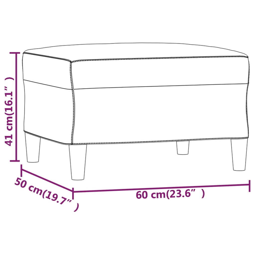 vidaXL jalapink, pruun, 60 x 50 x 41 cm, samet