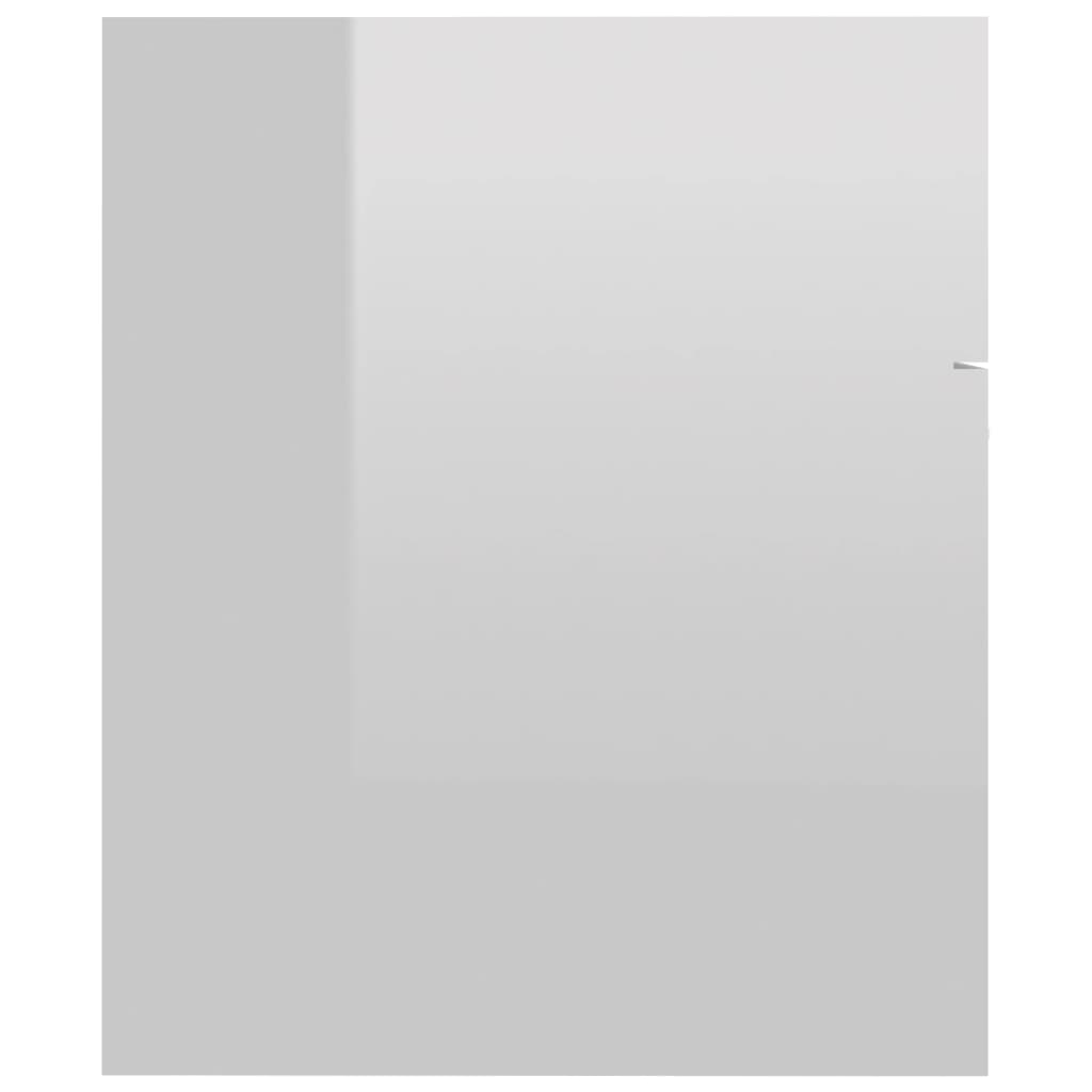 vidaXL valamukapp, kõrgläikega valge, 60x38,5x46 cm tehispuit