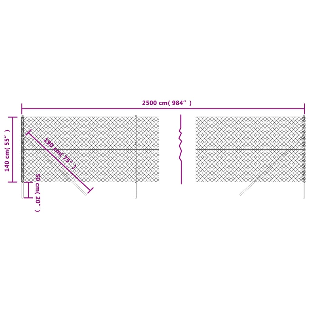 vidaXL võrkaed, roheline, 1,4 x 25 m