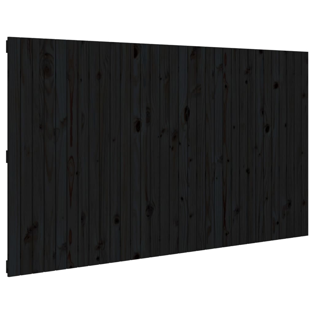 vidaXL seinale kinnitatav voodipeats, must, 204x3x110 cm, männipuit