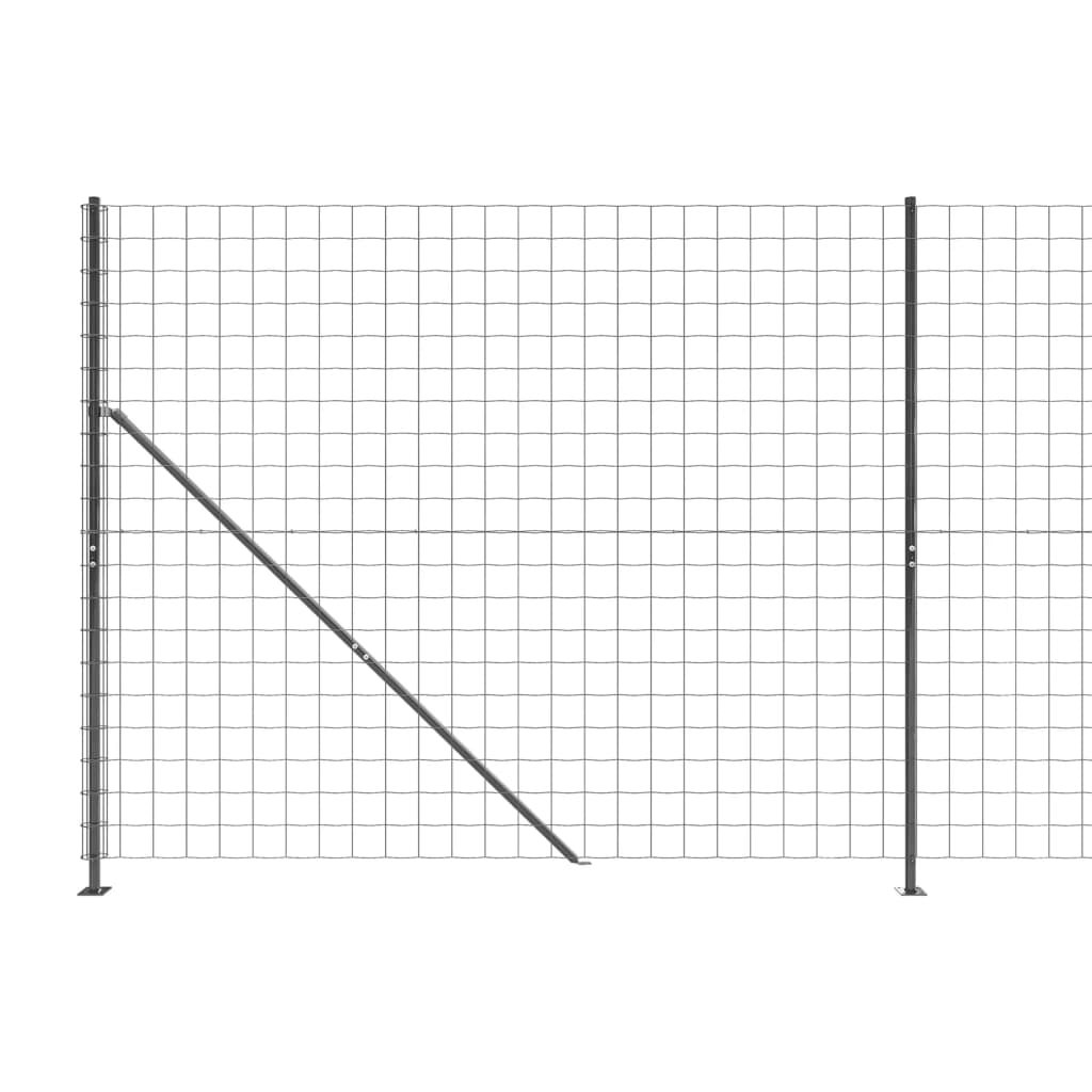 vidaXL traataed äärikuga, antratsiithall, 1,6 x 25 m