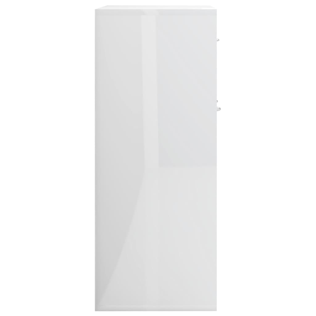vidaXL puhvetkapp kõrgläikega valge 60 x 30 x 75 cm, tehispuit