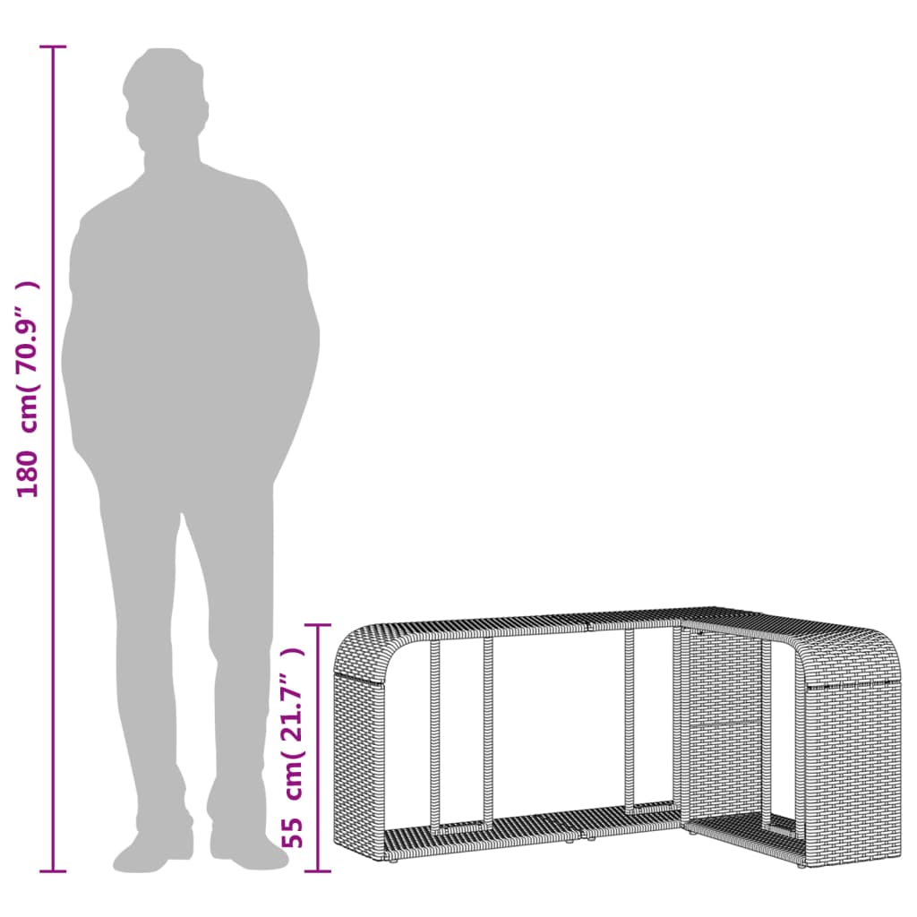 vidaXL hoiuriiulid 2 tk, helehall, polürotang