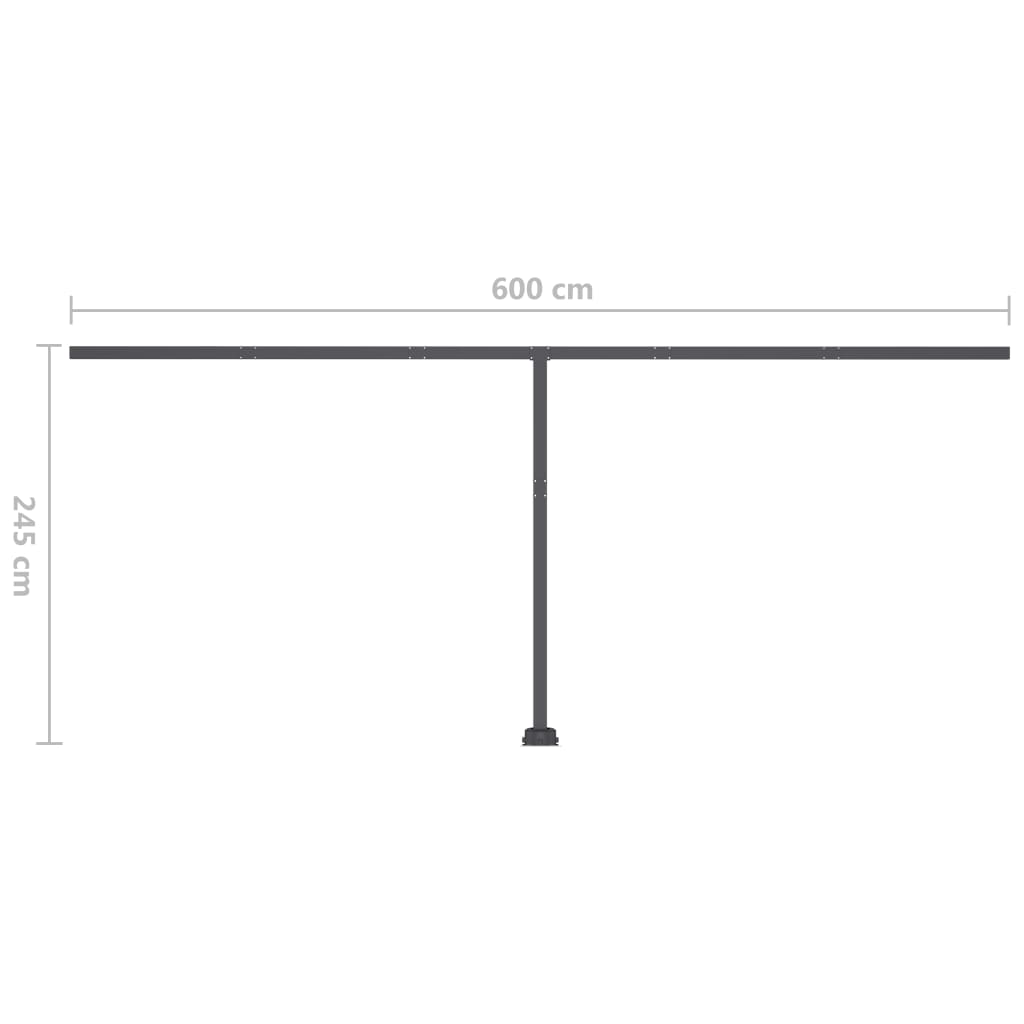 vidaXL iseseisev automaatne varikatus 600x350 cm sinine/valge