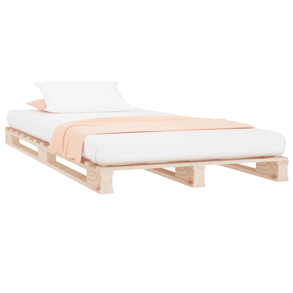 vidaXL kaubaalustest voodi, 90 x 190 cm, männipuit