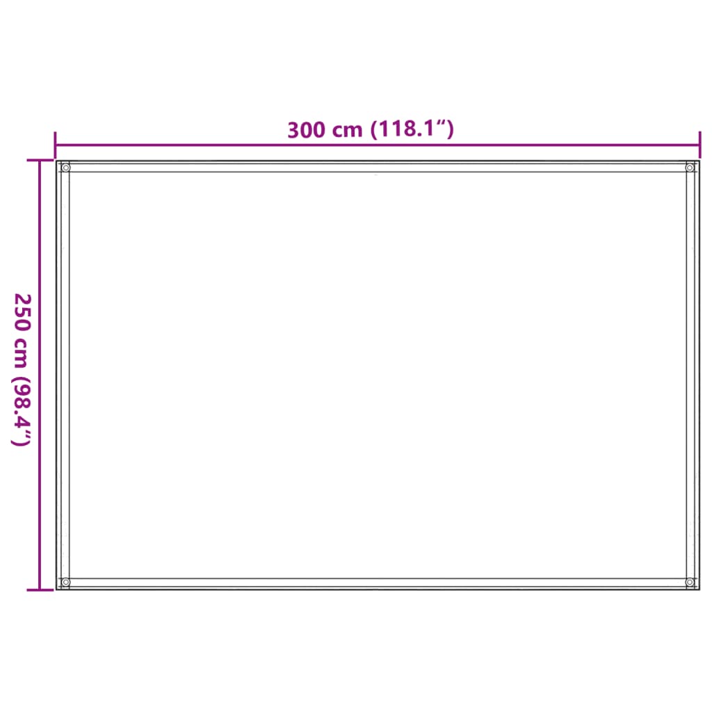 vidaXL telgimatt, heleroheline, 250 x 300 cm, HDPE