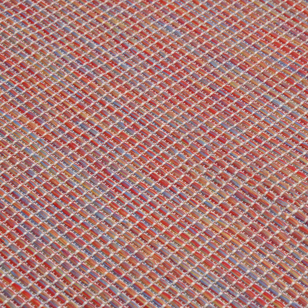 vidaXL silesidus õuevaip, 140 x 200 cm, punane