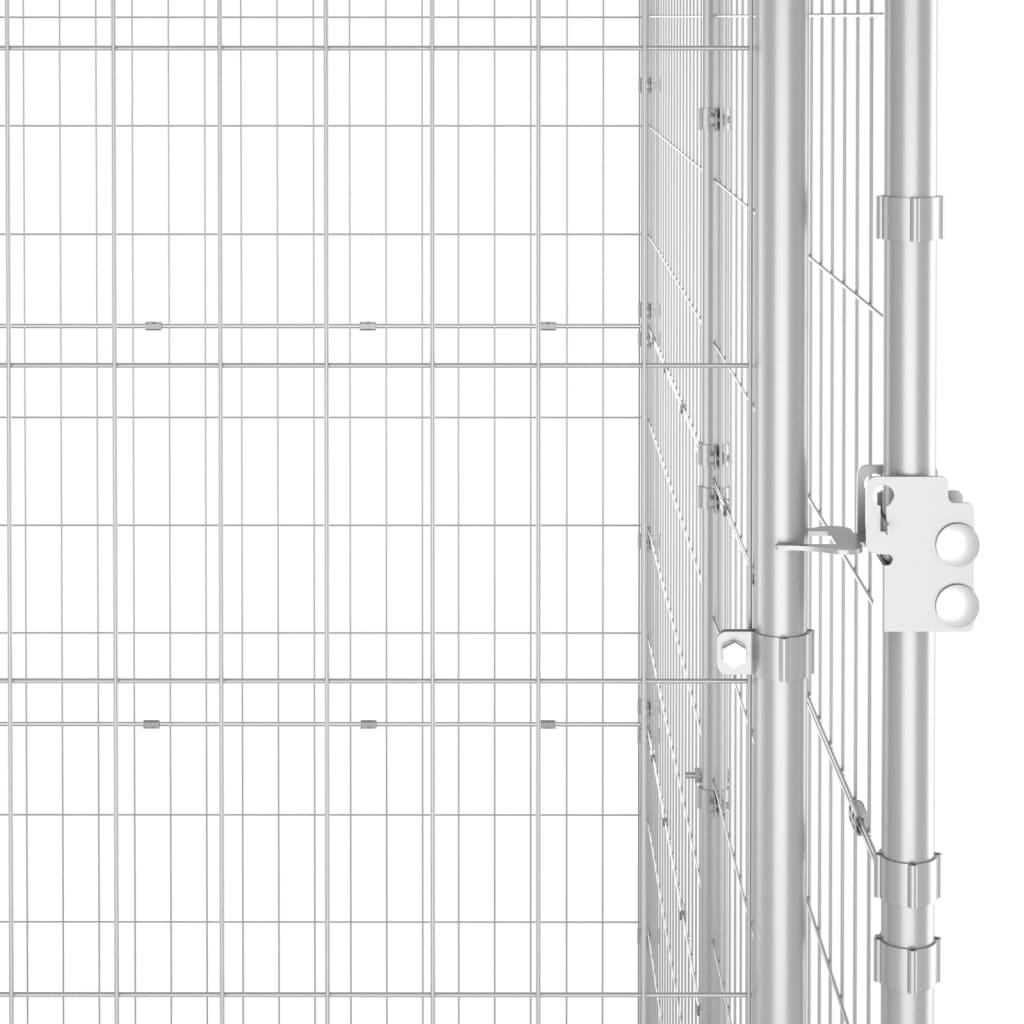 vidaXL koeraaedik katusega, tsingitud teras, 21,78 m²