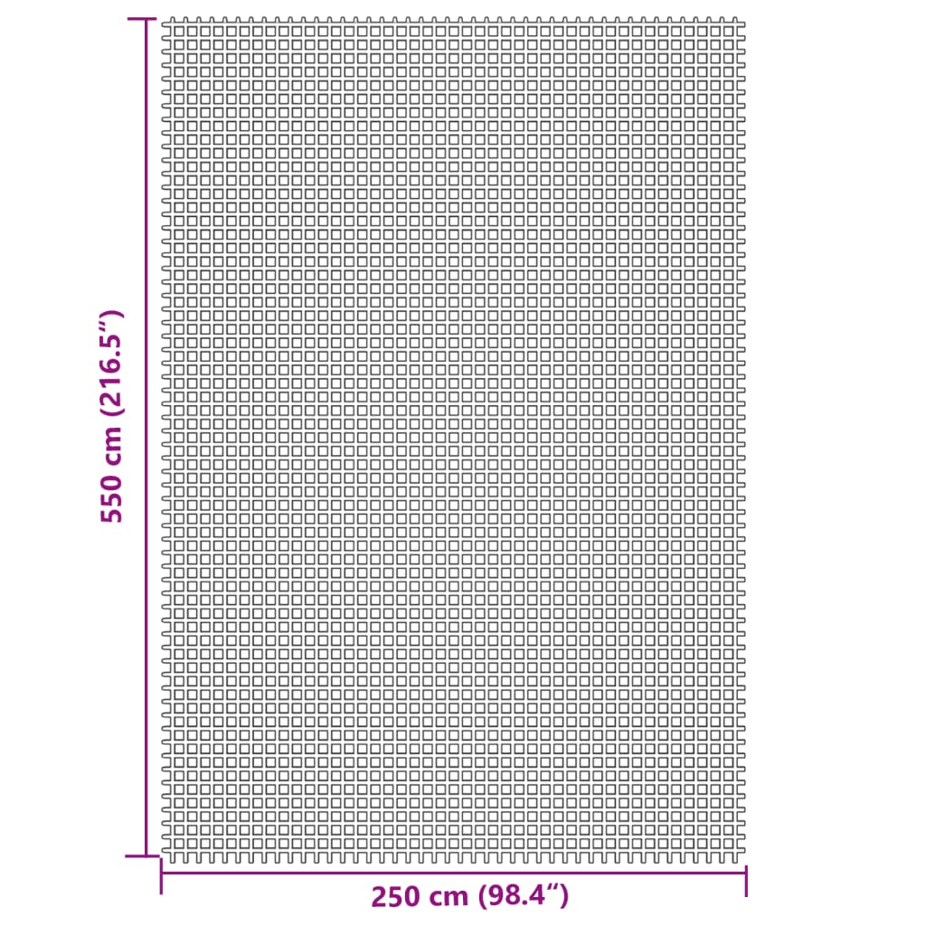 vidaXL matka põrandavaip, helehall, 5,5x2,5 m