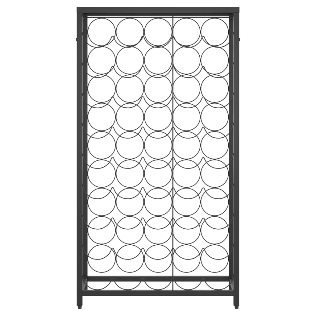 vidaXL veiniriiul 45 pudelile, must, 54 x 18 x 100 cm, sepistatud raud