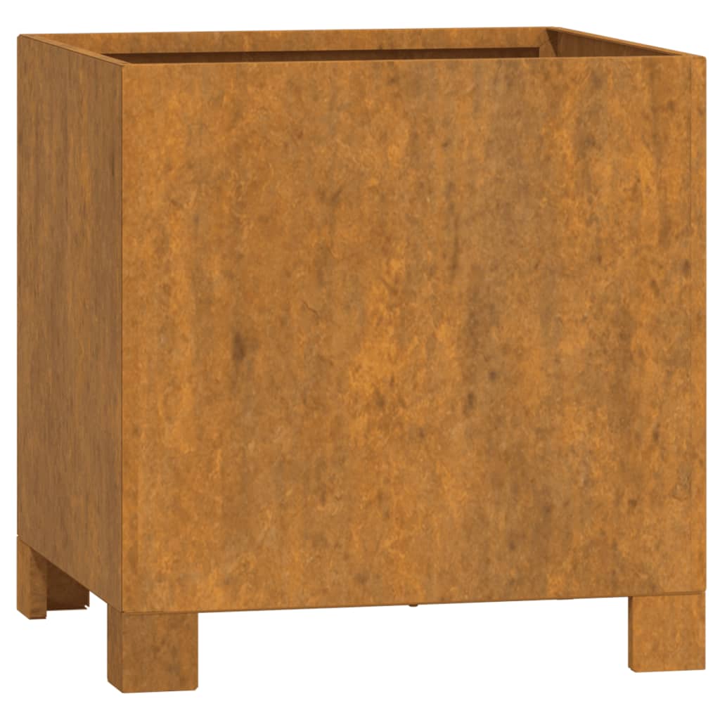 vidaXL jalgadega taimekastid, 2 tk, rooste, 32x30x33 cm, Corten teras