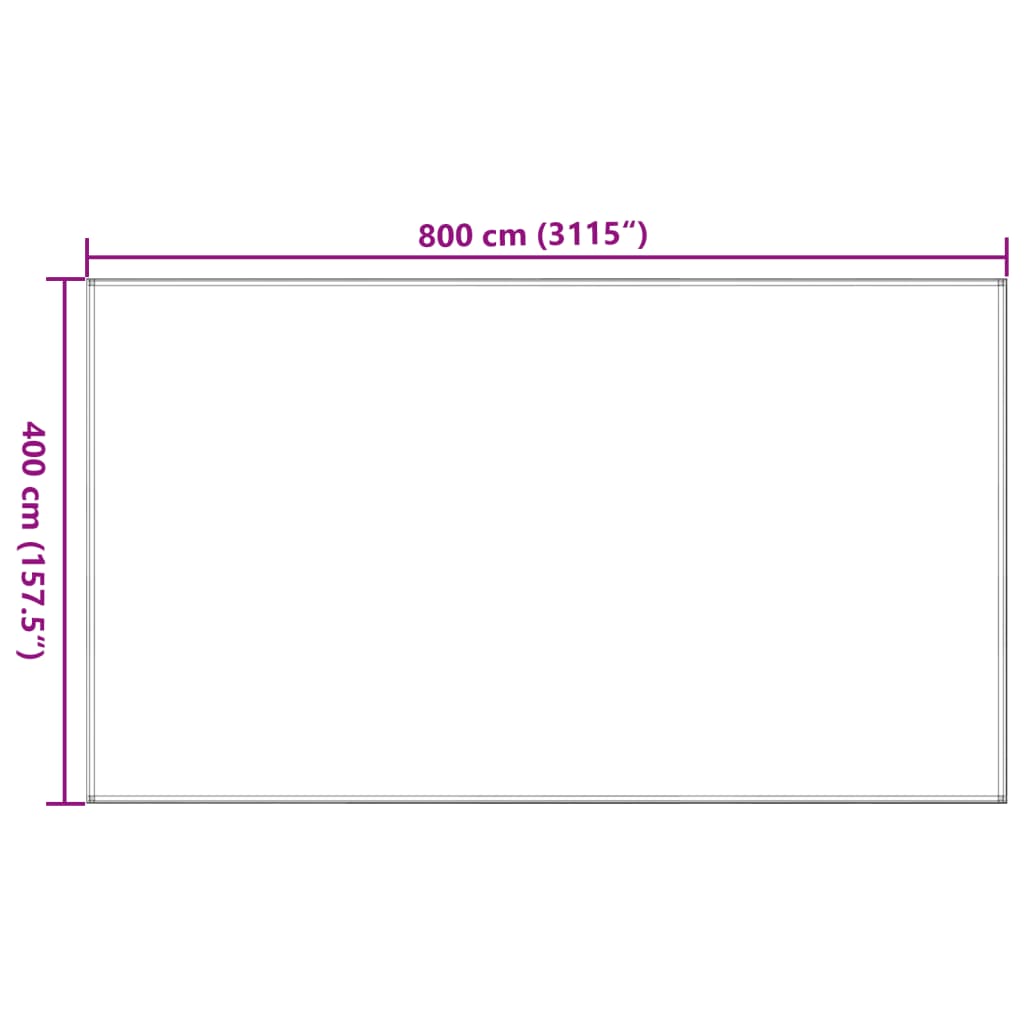 vidaXL telgimatt, heleroheline, 400 x 800 cm, HDPE