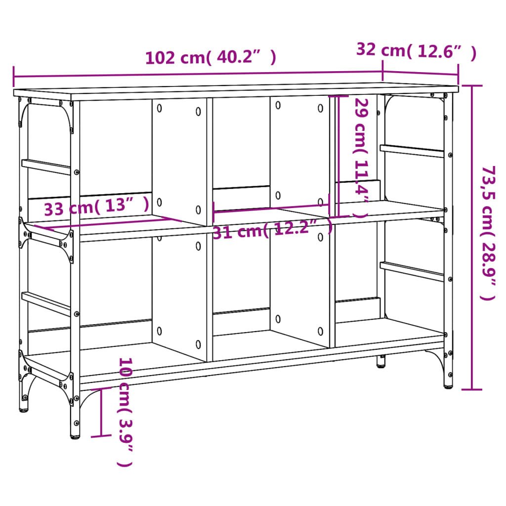 vidaXL puhvetkapp, must, 102 x 32 x 73,5 cm, tehispuit