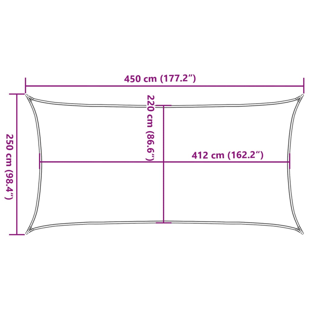 vidaXL päikesevarjupuri beež 4,5x2,5 m 100% polüester Oxford