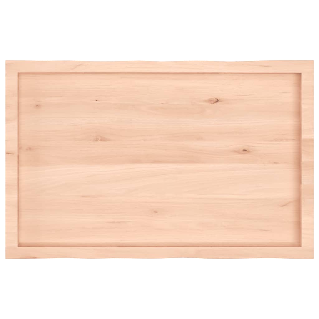 vidaXL lauaplaat, 100 x 60 x (2-6) cm, täispuit, naturaalsed servad