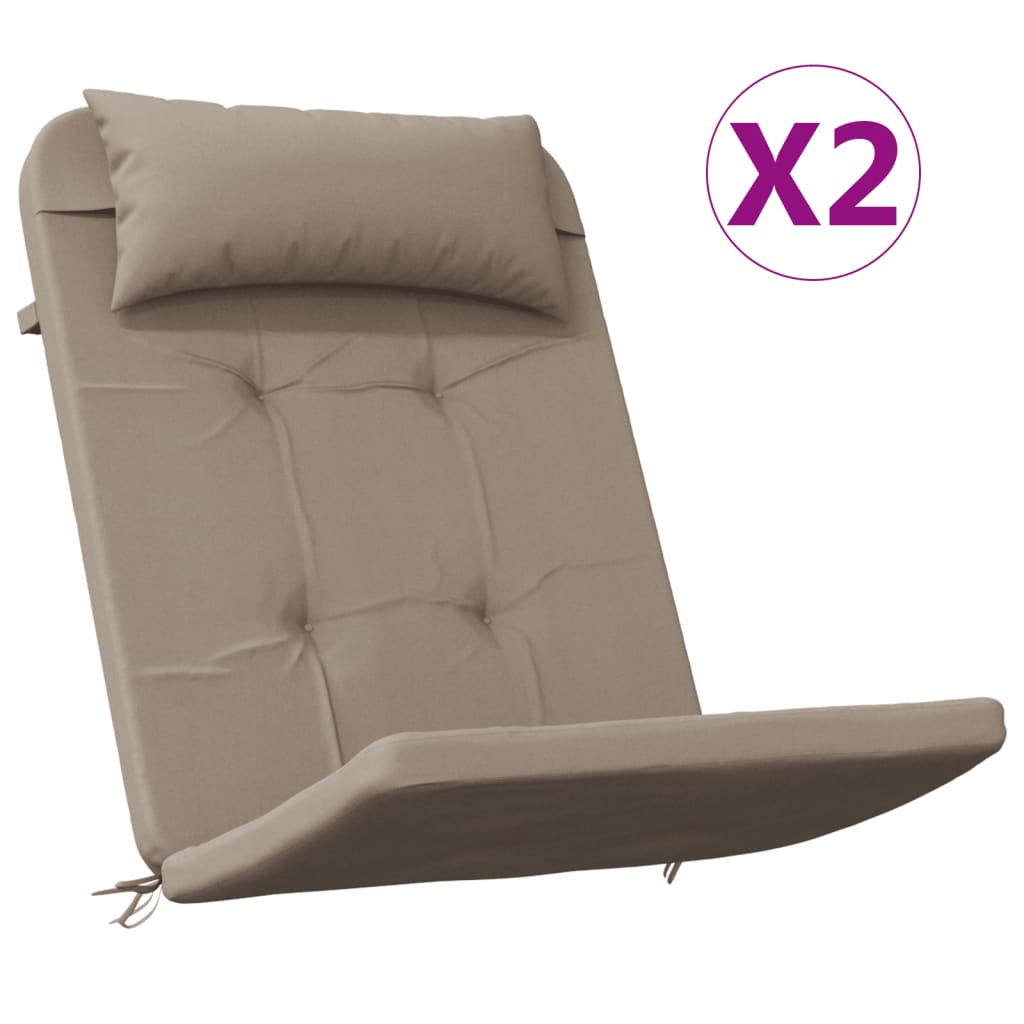 vidaXL Adirondack toolipadjad 2 tk, pruunikashall, oxford kangas