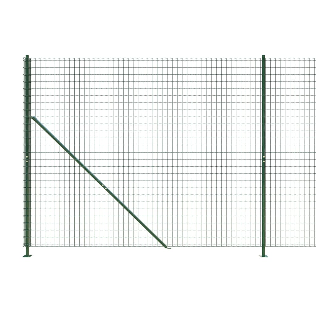 vidaXL traataed äärikuga, roheline, 2x10 m