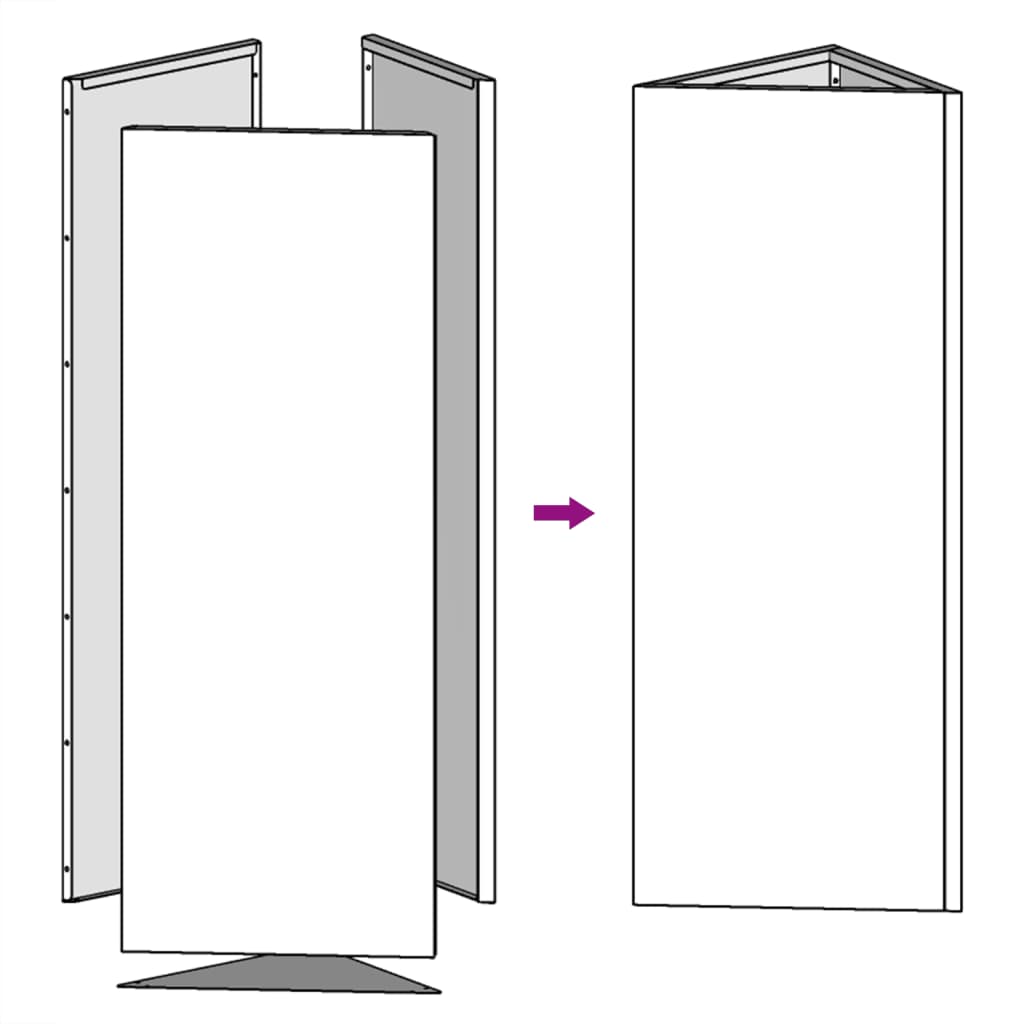 vidaXL aia taimekast, kolmnurk, 30 x 26 x 75 cm Corten teras