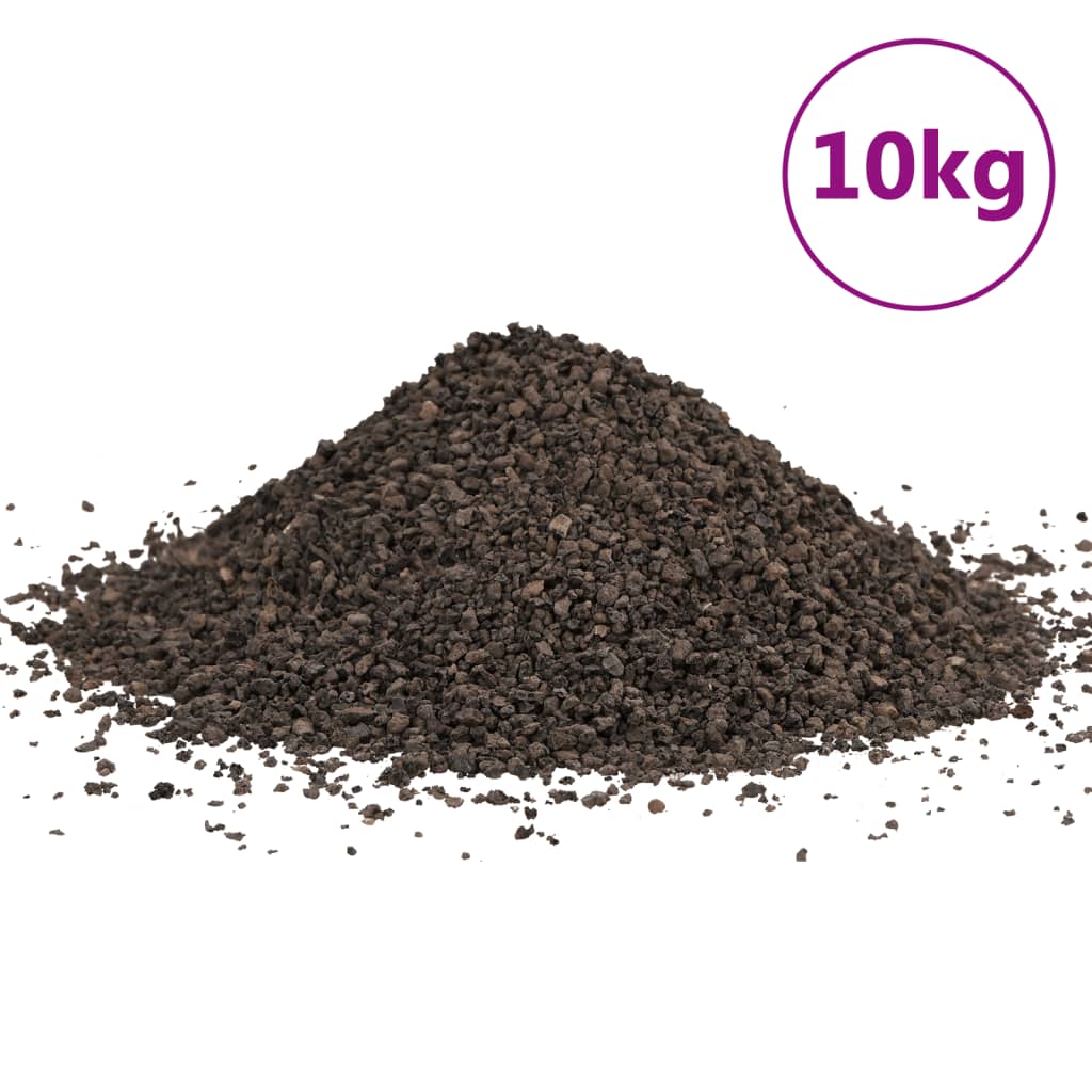 vidaXL basalt kivim, 10 kg, must, 1-3 mm