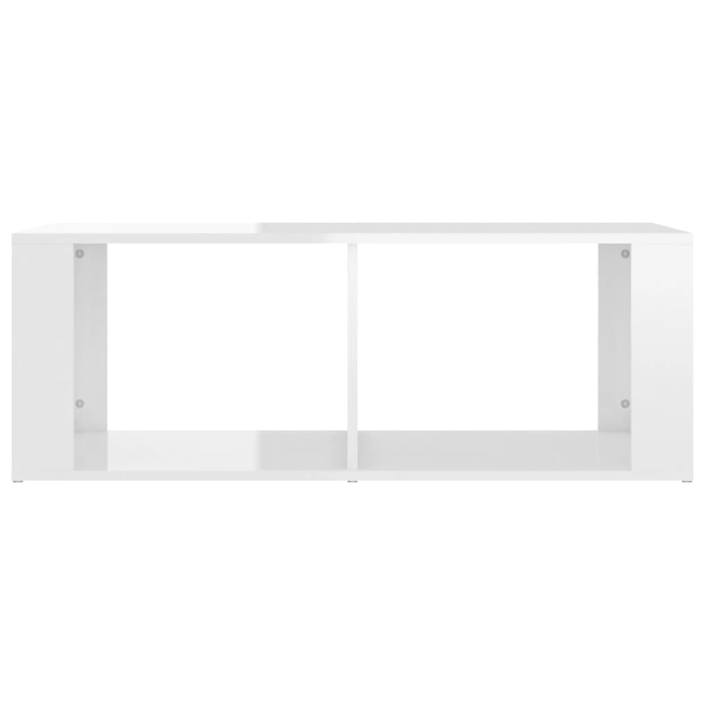 vidaXL kohvilaud, kõrgläikega valge, 100x50x36 cm, tehispuit