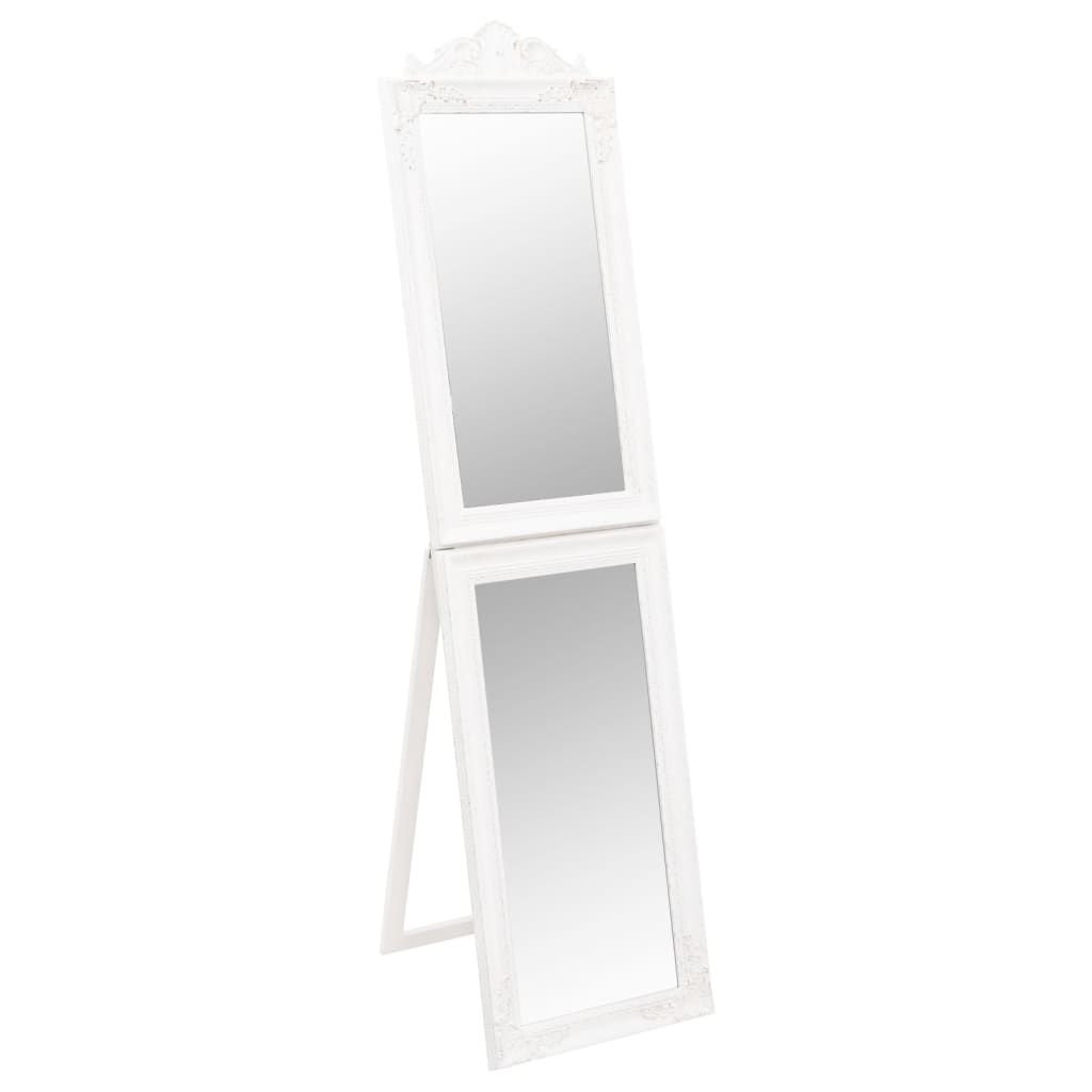 vidaXL eraldiseisev peegel, valge, 45x180 cm